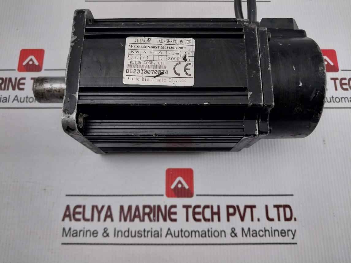 Xinje Ms-80st-m02430b-20p7 Ac Servo Motor 3000rpm Ip65 3.0a