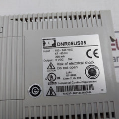 Xp Power Dnr05Us05 Din Rail Power Supply 100-240 Vac 47-63Hz 200Ma 5Vdc 5W