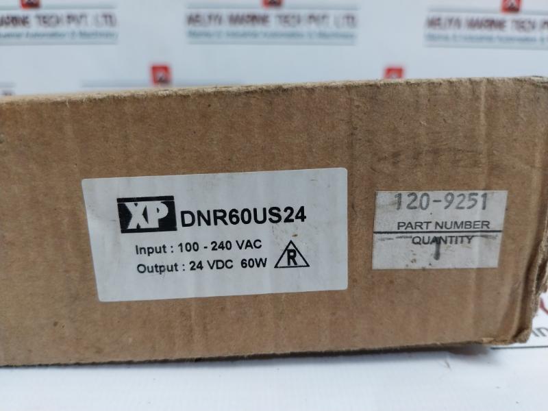 Xp Power Dnr60us24 Ac/dc Din-rail Power Supply Unit 100-240vac 47-63hz 1500ma