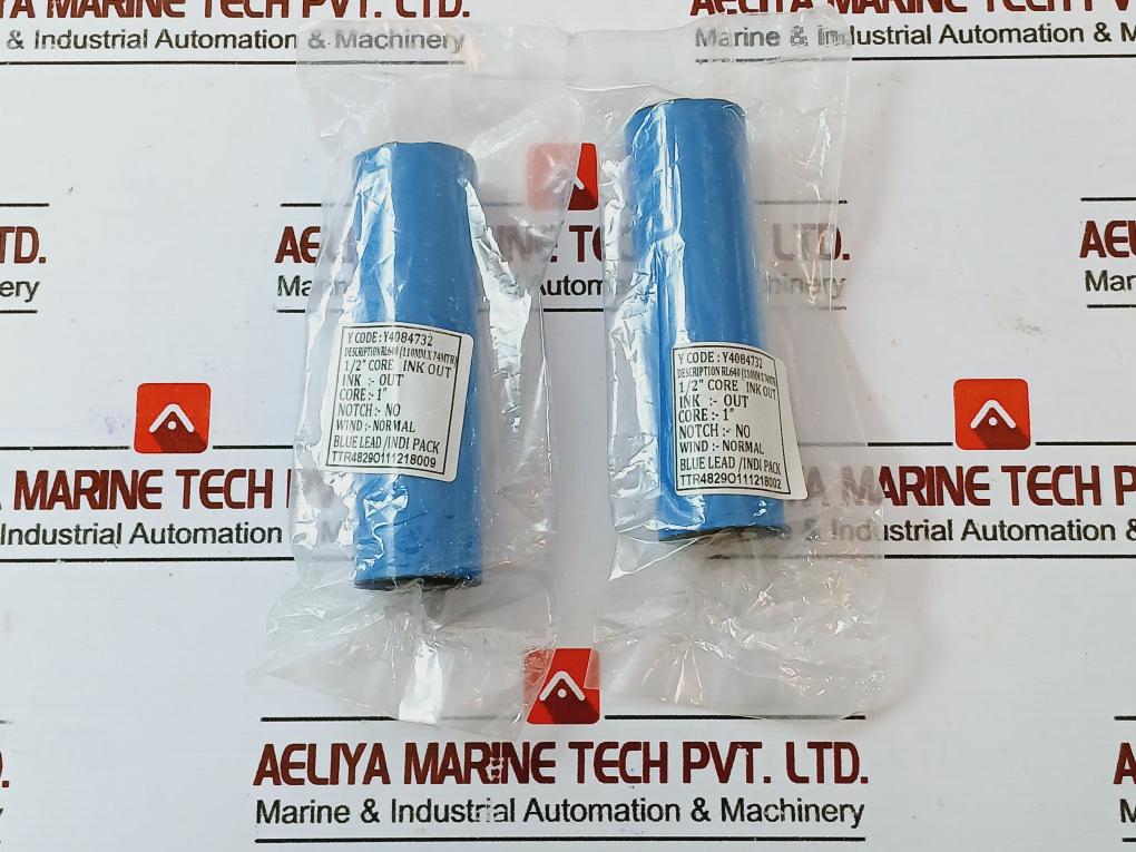 Y4084732 1/2 Inch Core Ink Out Thermal Transfer Ribbon 110 Mm X 74 Meter