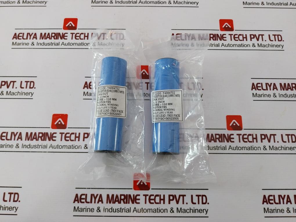 Y4084732 1/2 Inch Core Ink Out Thermal Transfer Ribbon 110 Mm X 74 Meter Blue Lead/Indi Pack Rl640