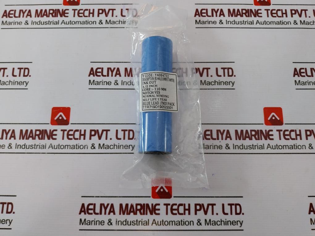 Y4084732 1/2 Inch Core Ink Out Thermal Transfer Ribbon 110 Mm X 74 Meter Blue Lead/Indi Pack Rl640