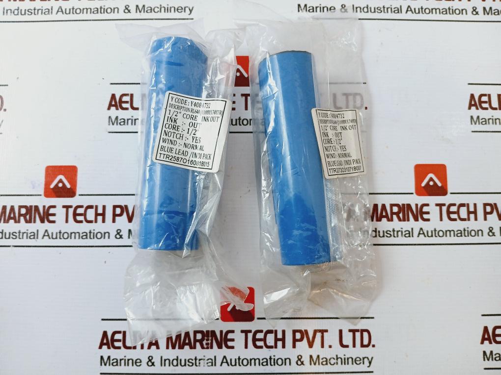 Y4084732 Rl640 Blue Lead Ribbon Roll 110mm X 74 Meters 1/2"