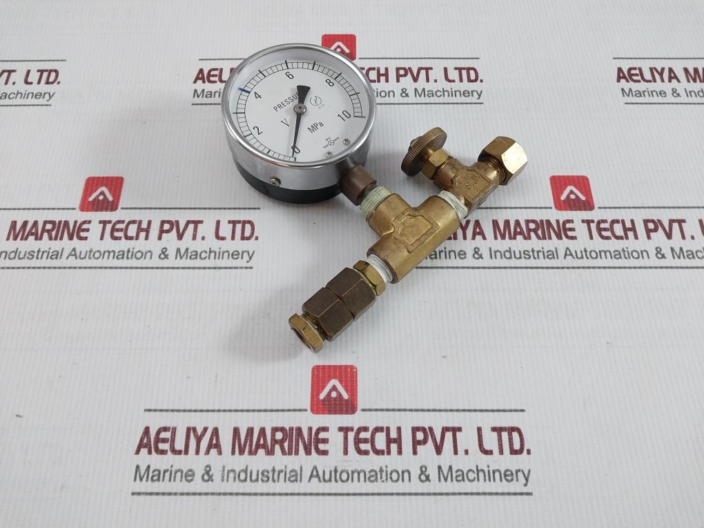 Yamamoto Keiki 0I55825 Pressure Gauge Assembly 0-10 Mpa