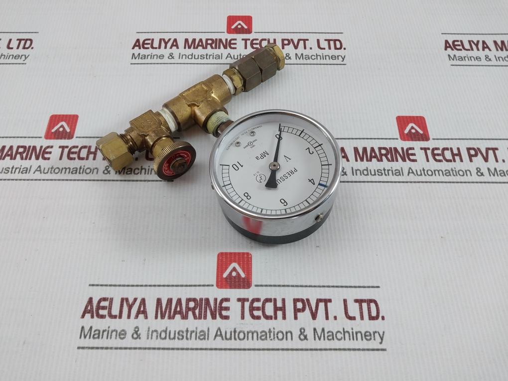 Yamamoto Keiki 0I55825 Pressure Gauge Assembly 0-10 Mpa