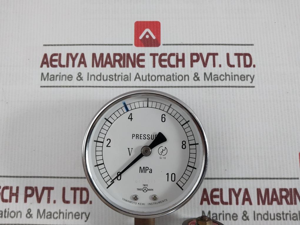 Yamamoto Keiki 0I55825 Pressure Gauge Assembly 0-10 Mpa
