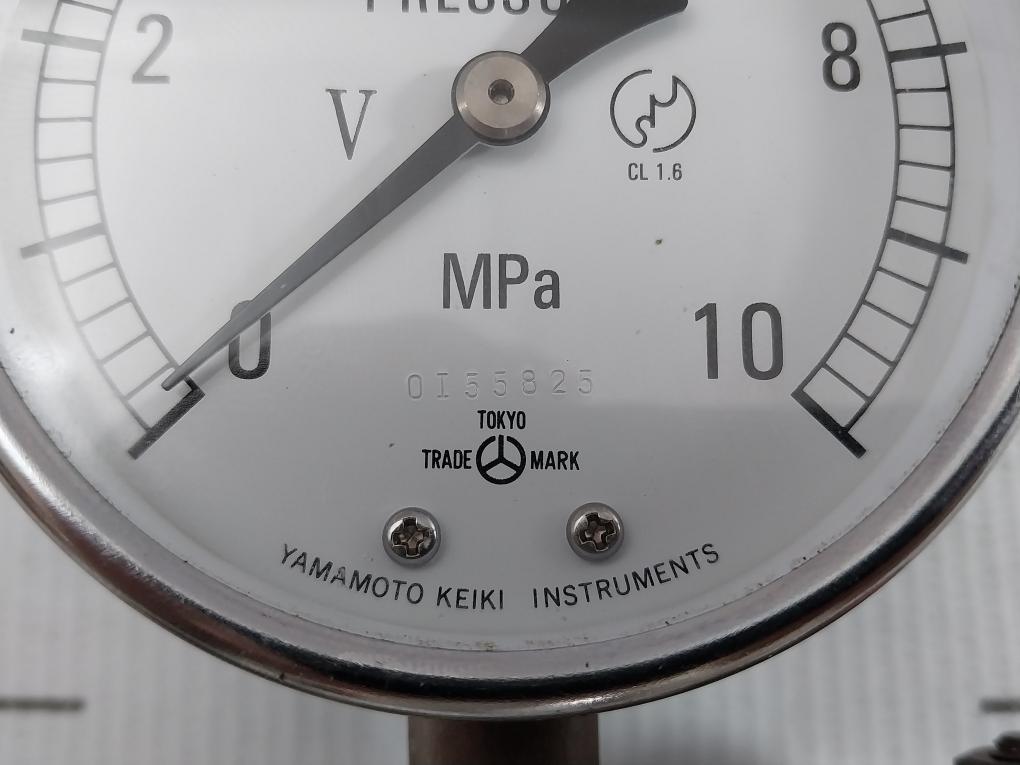 Yamamoto Keiki 0I55825 Pressure Gauge Assembly 0-10 Mpa