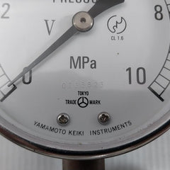 Yamamoto Keiki 0I55825 Pressure Gauge Assembly 0-10 Mpa