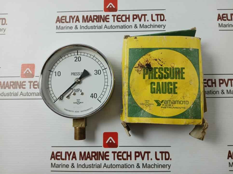 Yamamoto Keiki Bv Pressure Gauge 0-40 Mpa Class 1.6