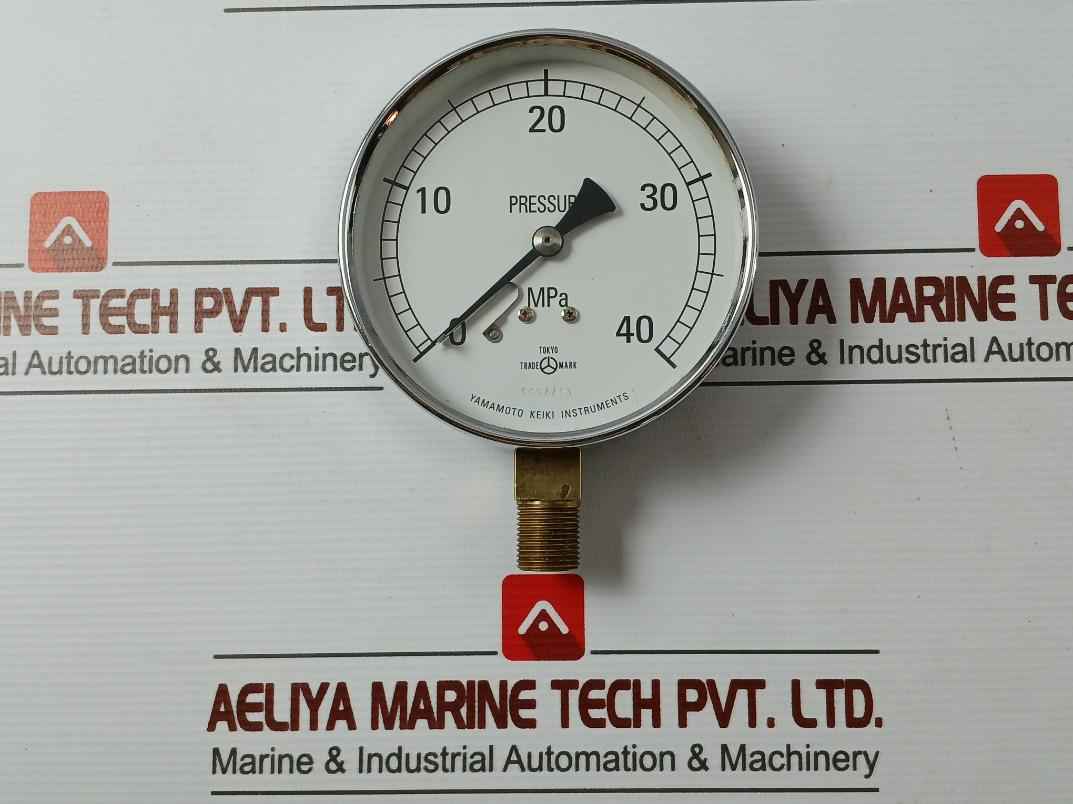 Yamamoto Keiki Bv Pressure Gauge 0-40 Mpa Class 1.6