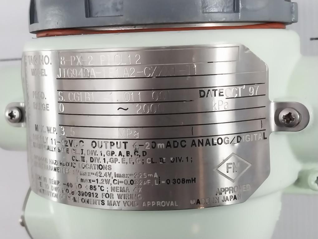 Yamatake-Honeywell-0-2000Kpa-Pressure-Transmitter-JTG940A-1E1A2-CXXX1-T1-210631-12