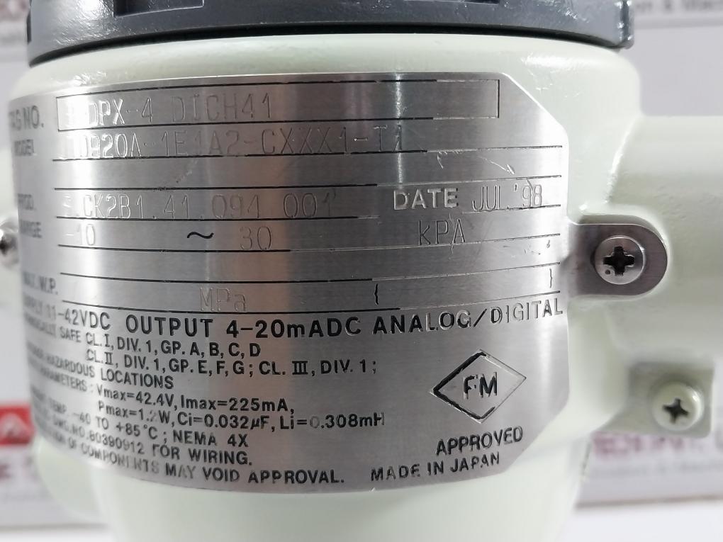 Yamatake-Honeywell-Differential-Pressure-Transmitter-JTD920A-1E1A2-CXXX1-T1-209879-14