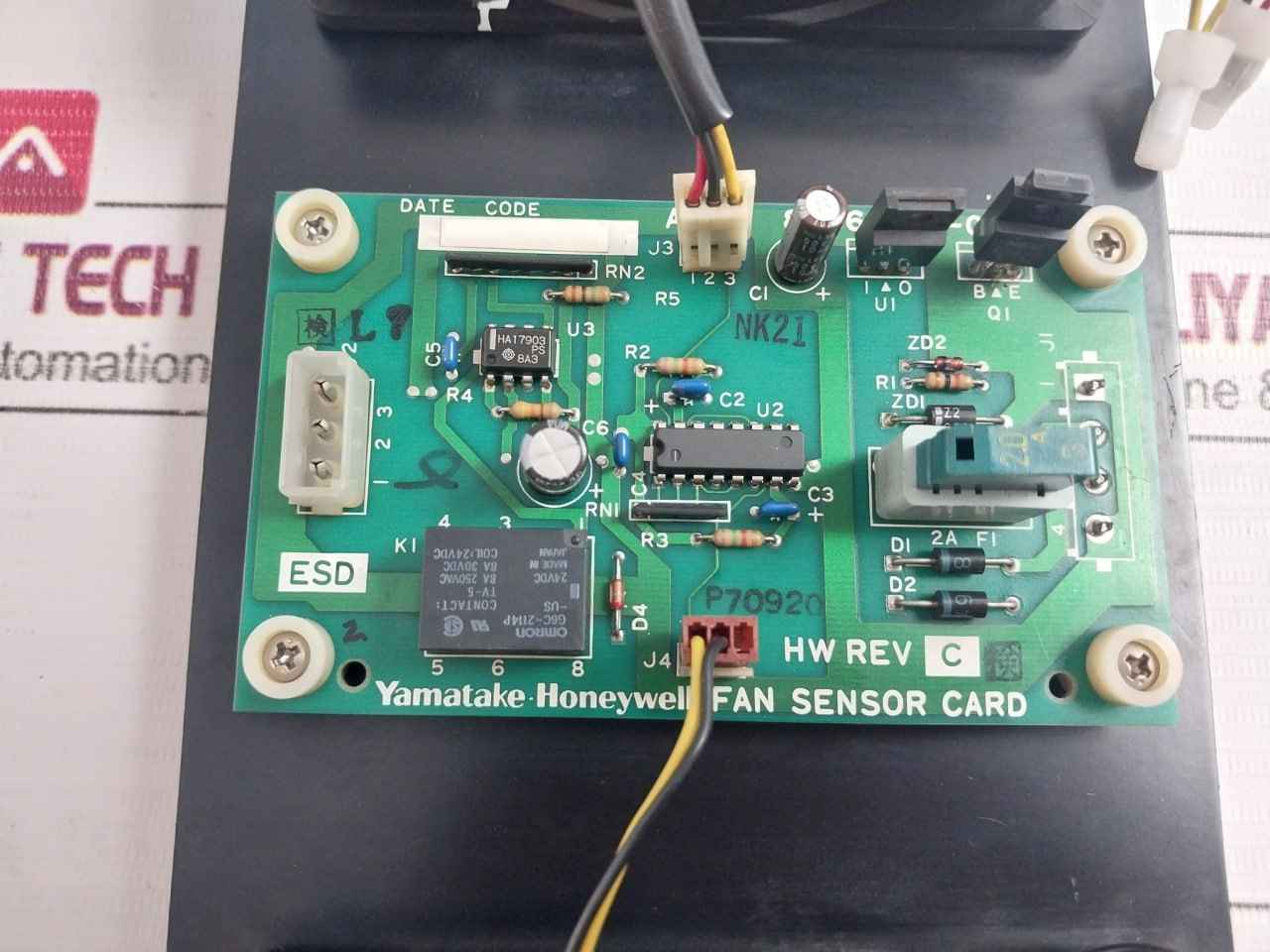 Yamatake-honeywell 80363001-001 Axial Fan Assembly Panel Cd1225D24Hb Rev: C 24V