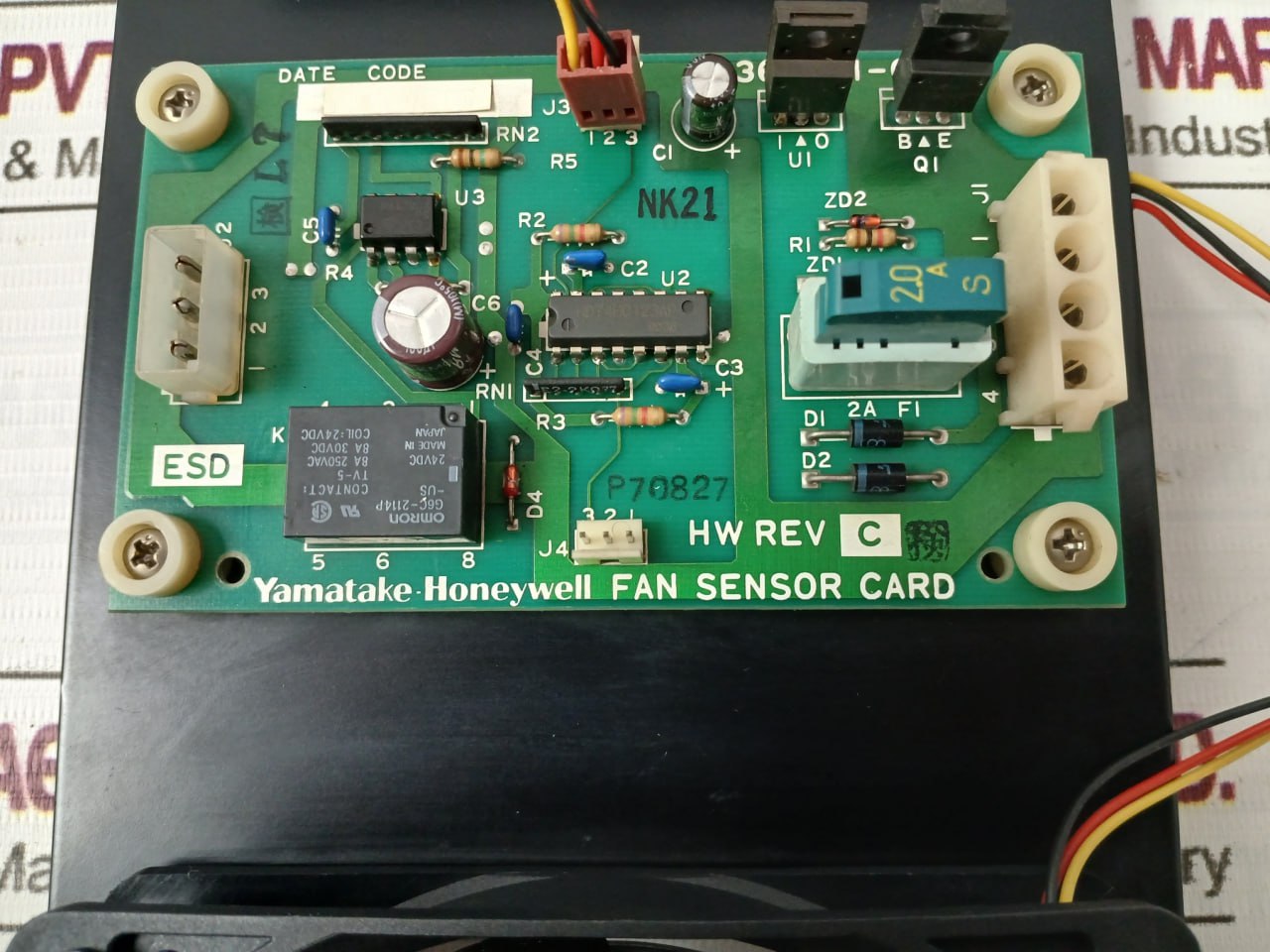 Yamatake-honeywell 80363001-001 Axial Fan Assembly Panel Dfs122524H Rev: C Dc24V