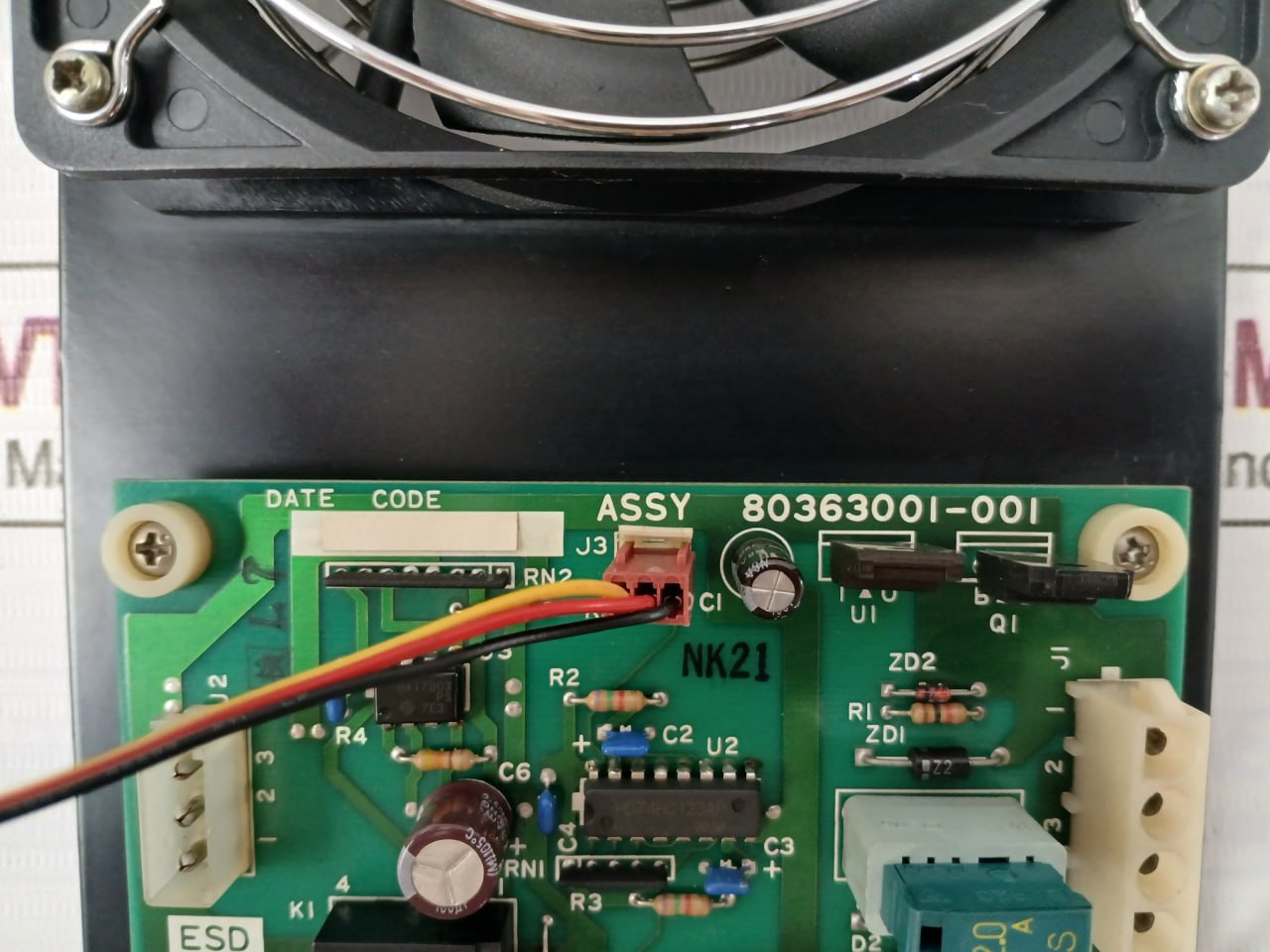 Yamatake-honeywell 80363001-001 Axial Fan Assembly Panel Dfs122524H Rev: C Dc24V