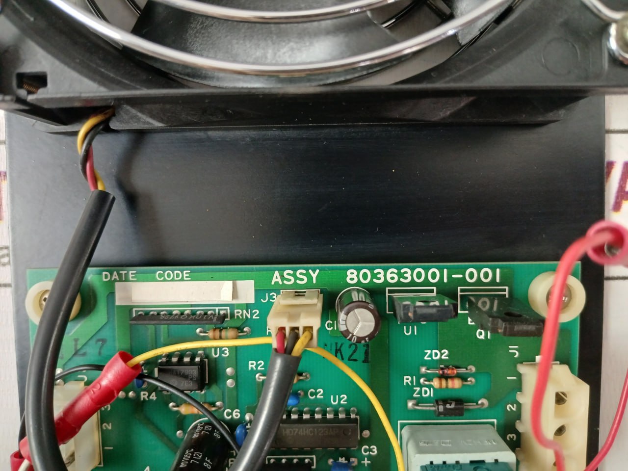 Yamatake-honeywell 80363001-001 Axial Fan Assembly Panel Fbk-12G24H Rev: C Dc24V