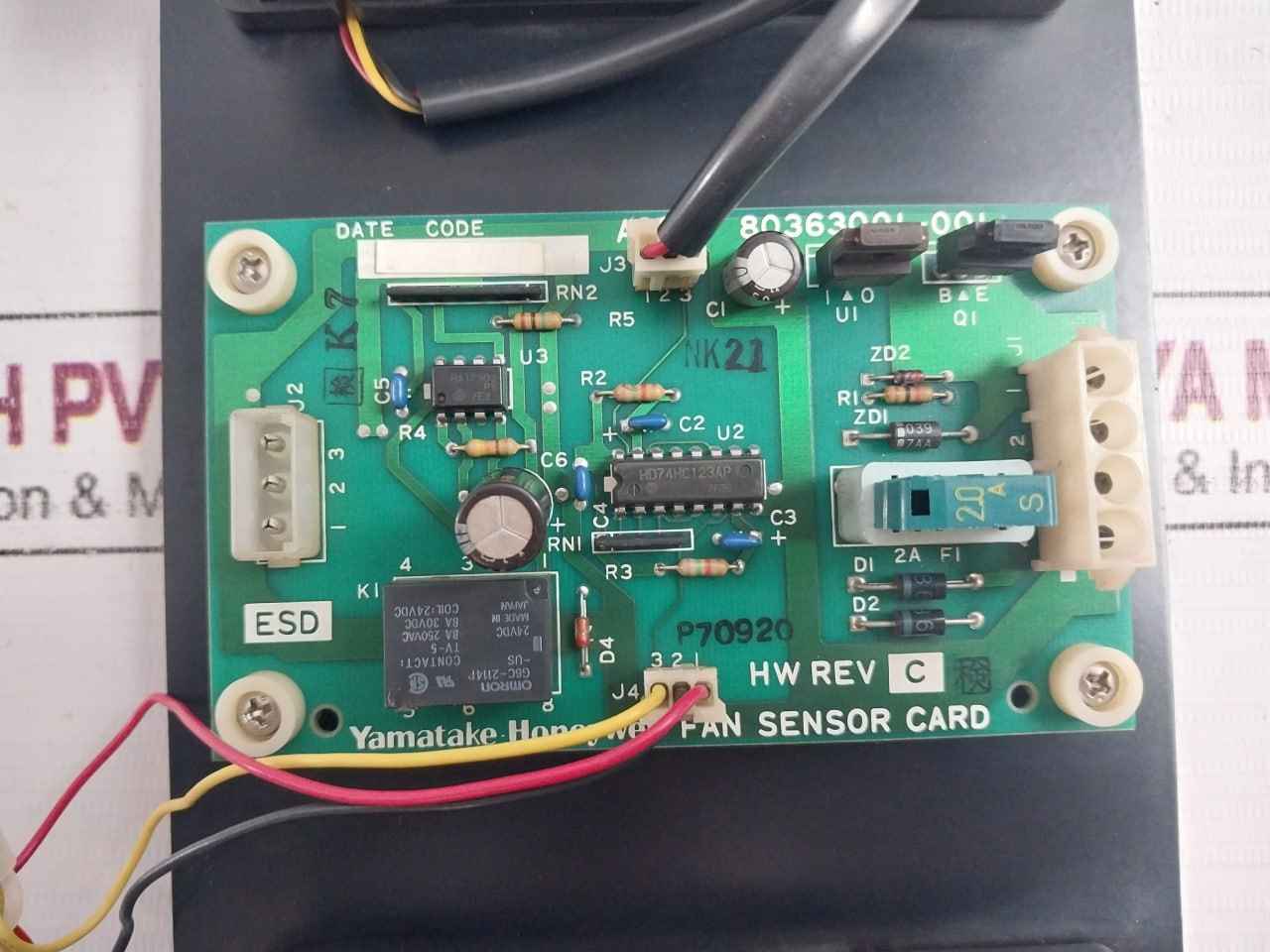 Yamatake-honeywell 80363001-001 Axial Fan Assembly Panel Fbk-12G24H Rev: C Dc24V