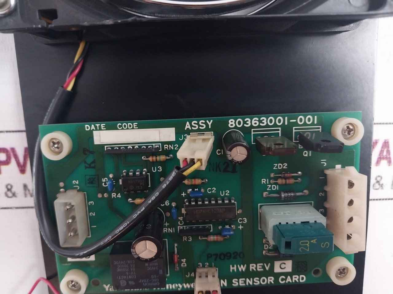 Yamatake-honeywell 80363001-001 Axial Fan Assembly Panel Fbk-12G24H Rev: C Dc24V