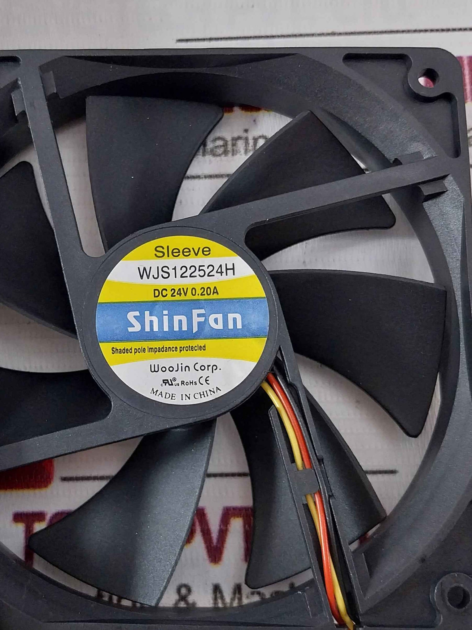 Yamatake-honeywell 80363001-001 Axial Fan Assembly Panel Wjs122524H Dc24V 0.20A