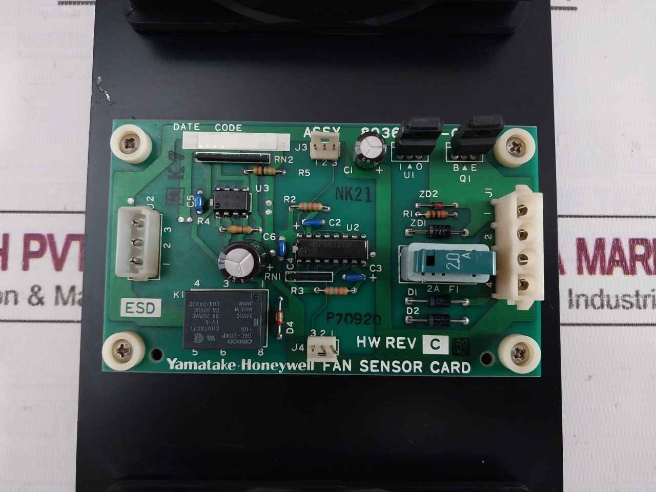 Yamatake-honeywell 80363001-001 Fan Sensor Card Assembly 24V Dc 0.25A Rev C