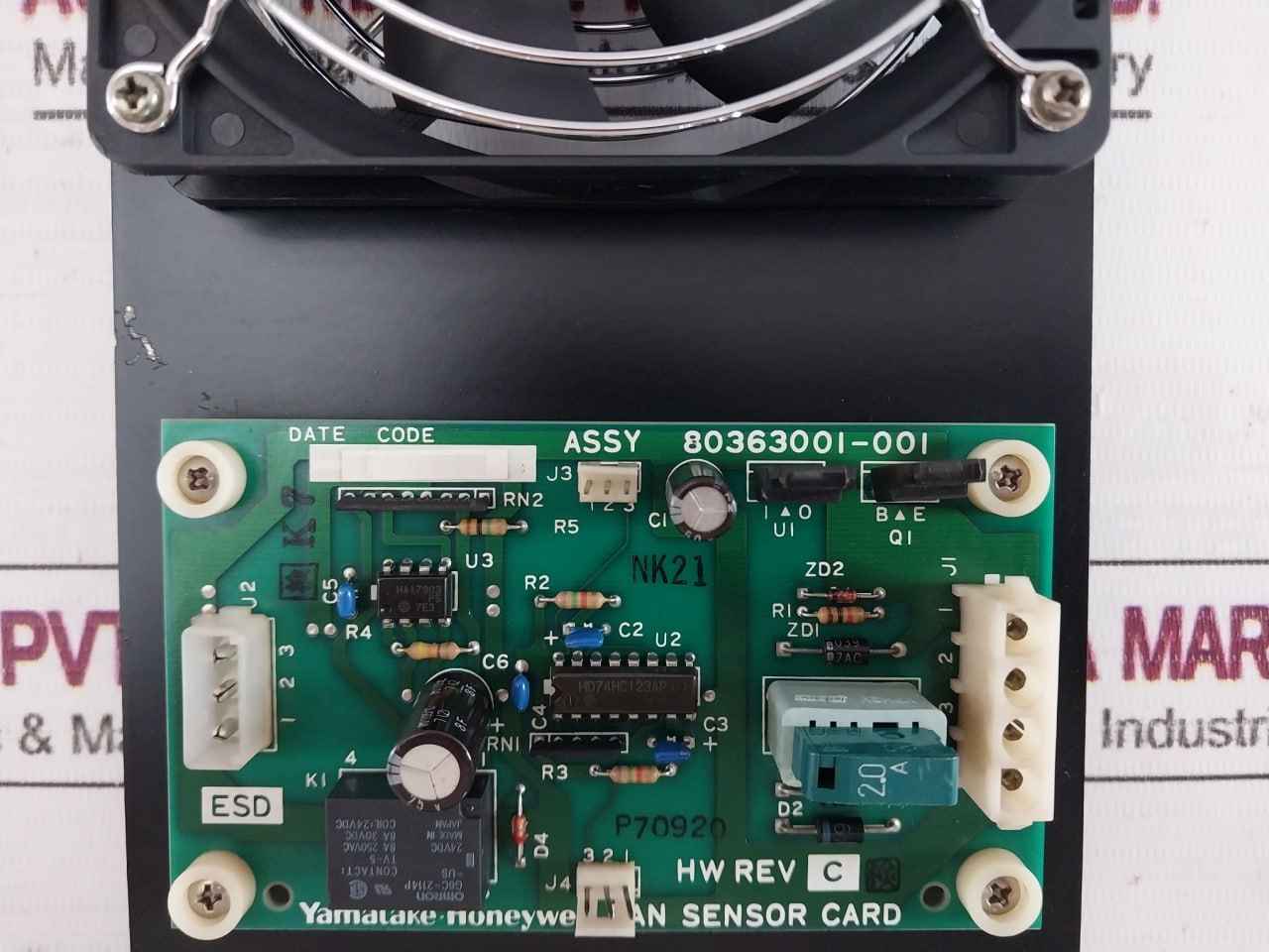 Yamatake-honeywell 80363001-001 Fan Sensor Card Assembly 24V Dc 0.25A Rev C