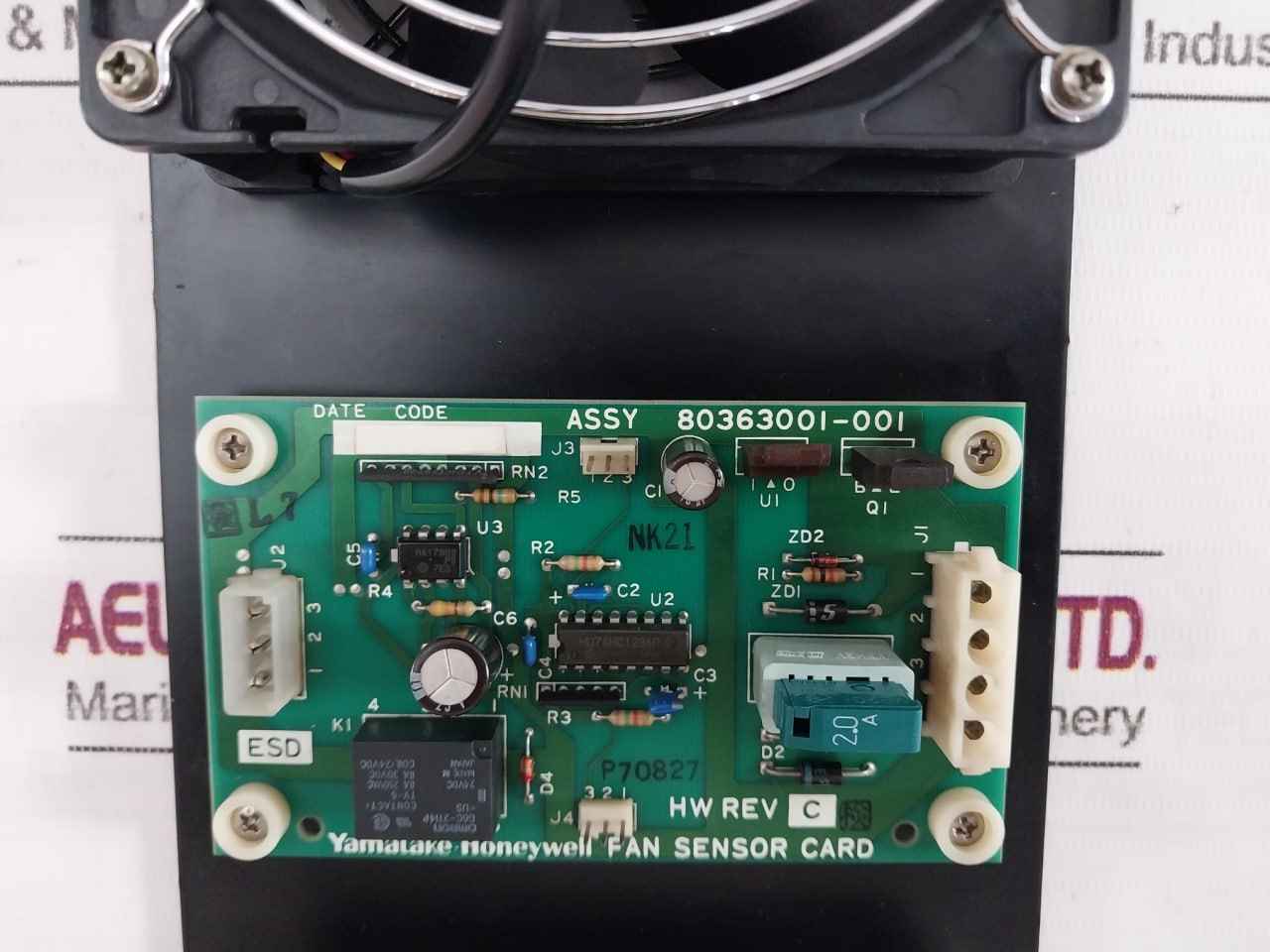 Yamatake-honeywell 80363001-001 Fan Sensor Card Assembly Dc 24V 9.2W Rev C