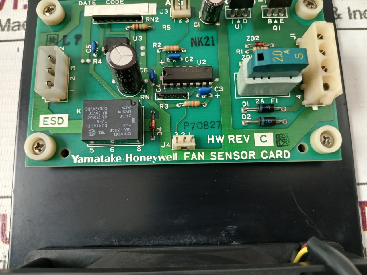 Yamatake-honeywell 80363001-001 Fan Sensor Card Assembly Rev C Dc 24V 0.25 A