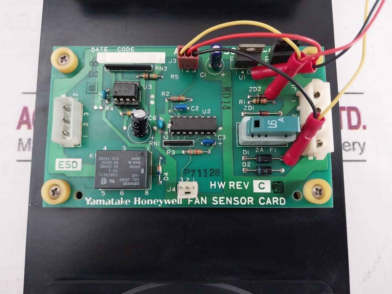 Yamatake-honeywell 80363001-001 Fan Sensor Card Assembly Rev C Dc 24V 0.20A