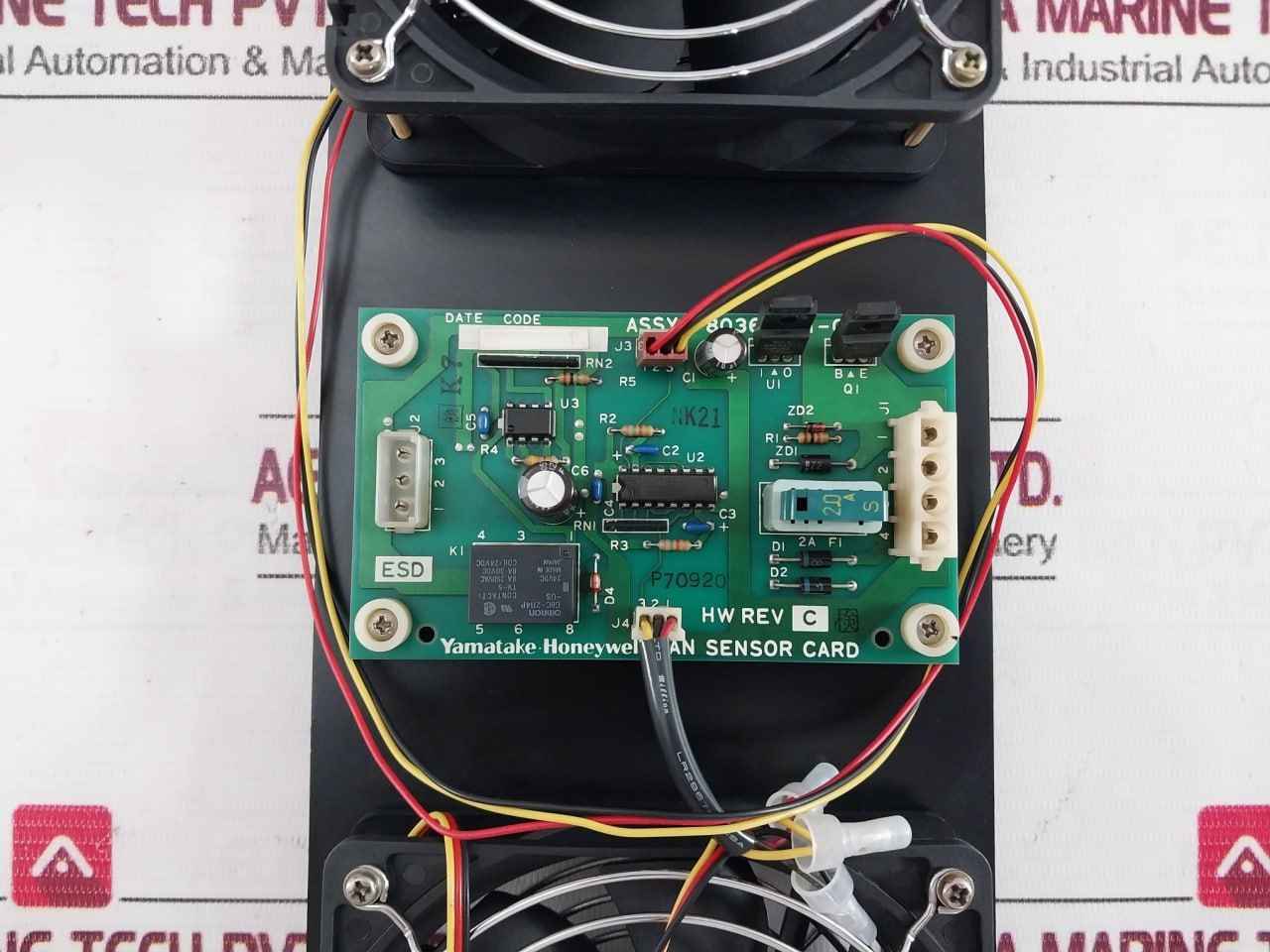 Yamatake-honeywell 80363001-001 Fan Sensor Card Assembly Rev C Dc 24V 0.35A