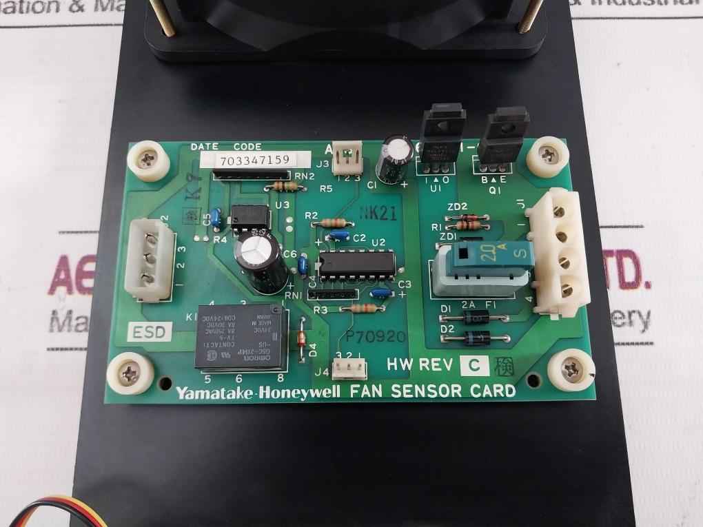Yamatake-honeywell 80363001-001 Fan Sensor Card Assembly Rev C Dc 24V 0.35A