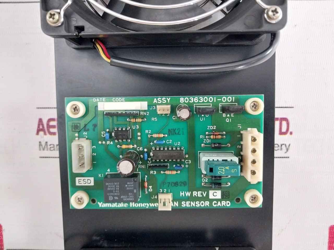 Yamatake-honeywell 80363001-001 Fan Sensor Card Assembly Rev C Dc24V 0.3A