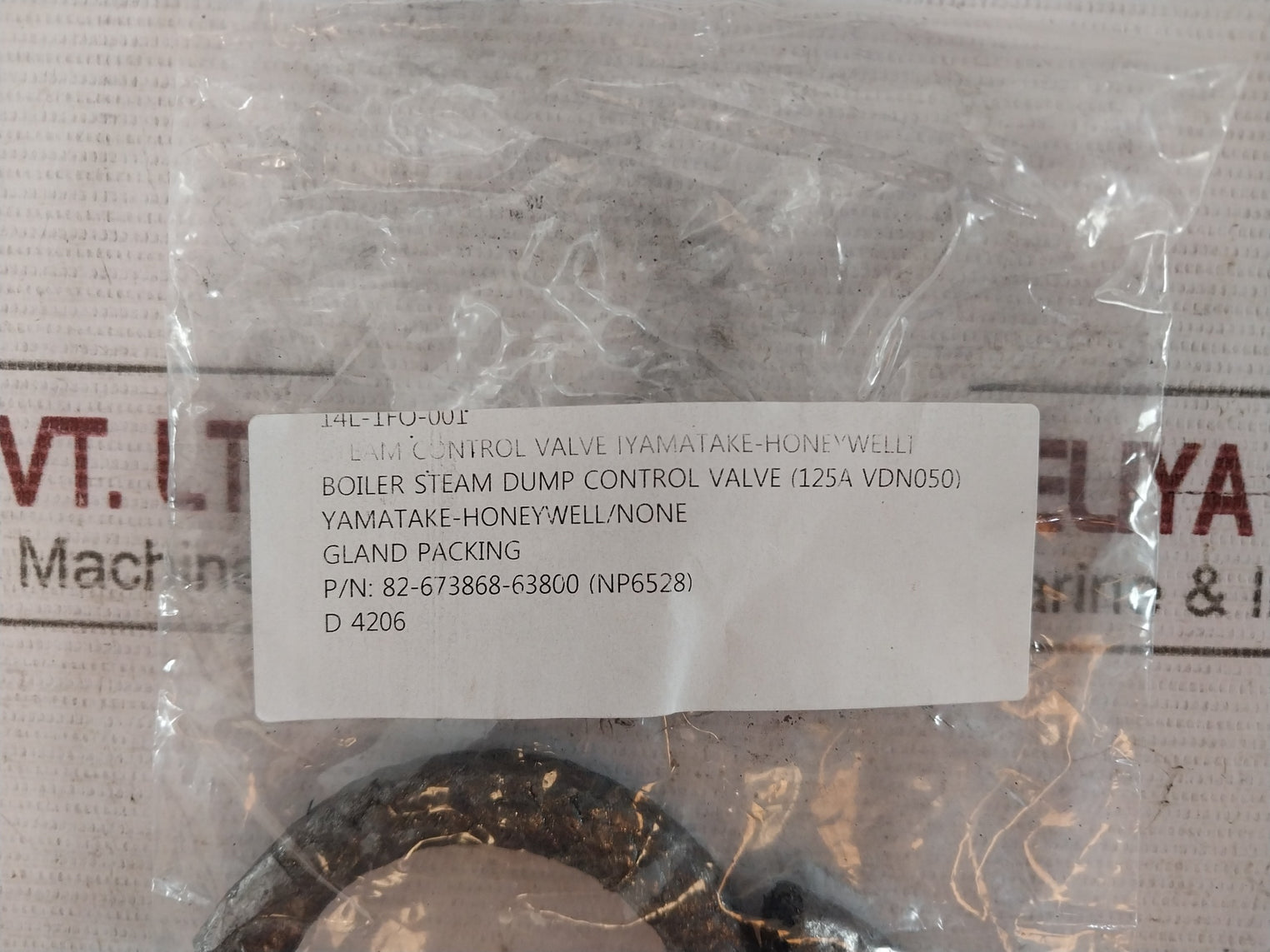 Yamatake-honeywell 82-509771-00500 Gland Packing Kit B2592232-29600