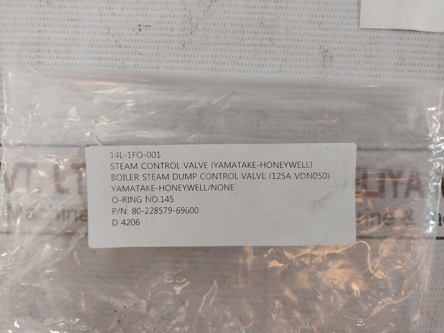 Yamatake-honeywell 82-509771-00500 Gland Packing Kit B2592232-29600