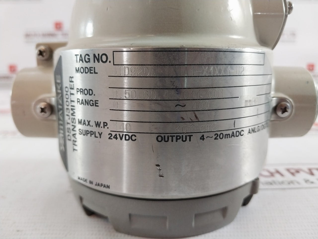 Yamatake-honeywell Dstj3000 Jtd920A-1A1A1-x1Xx1-u2 Transmitter 24Vdc 4-20 Madc