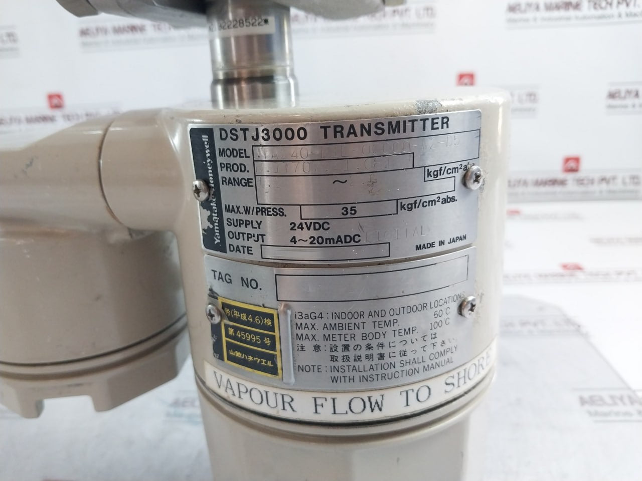 Yamatake-honeywell Dstj3000 Pressure Transmitter 35 Kgf/Cm2 24Vdc 4-20Madc 60˚C