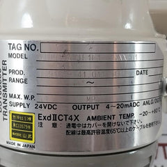 Yamatake-honeywell Dstj3000 Pressure Transmitter Jtd920A-1E1F1-21Xxx-t1 24Vdc