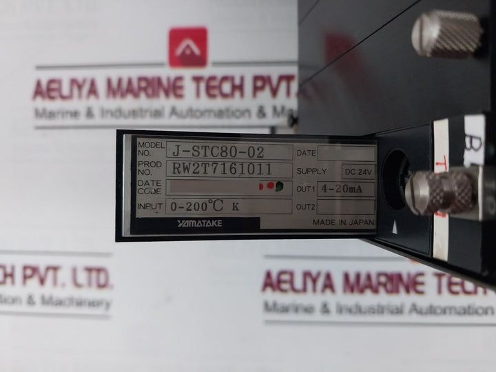 Yamatake-honeywell J-sfm10 Mc & Rack Assembly J-stc80-02 J-ssd50-22 Dc24V 4-20Ma