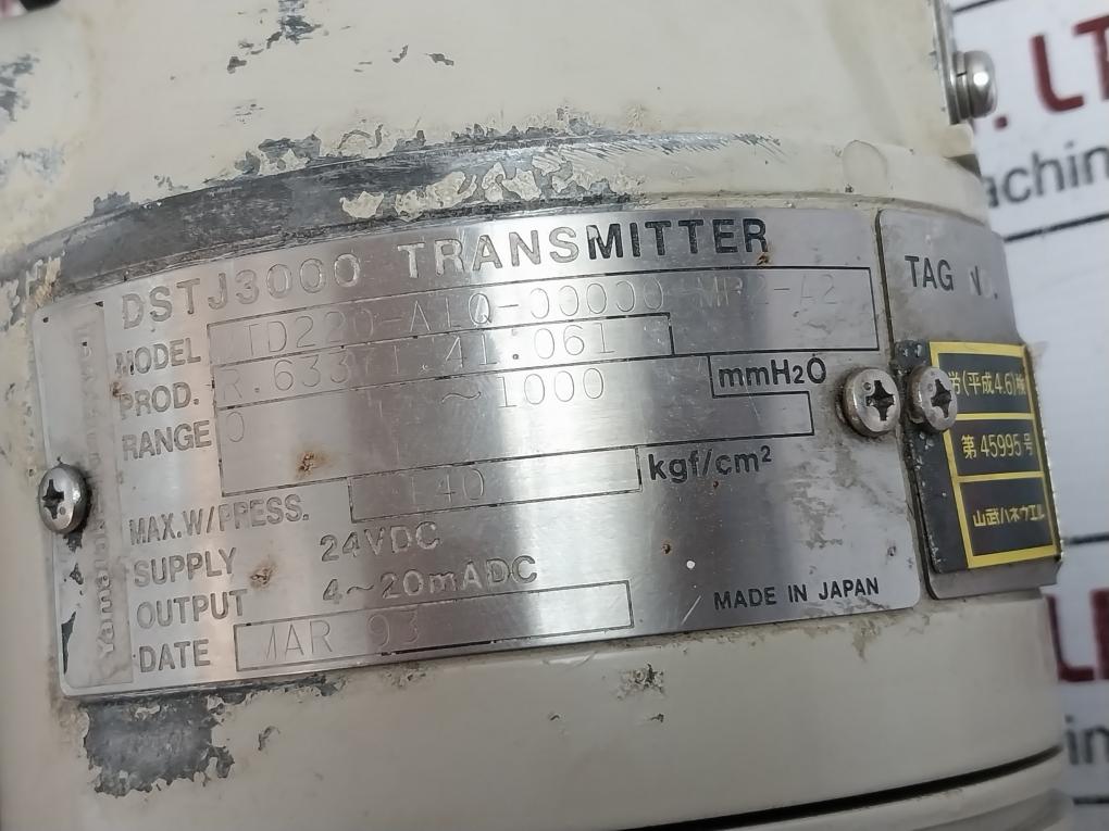 Yamatake-honeywell Jtd220-a1Q-00000-mp2-a2 Dstj3000 Transmitter