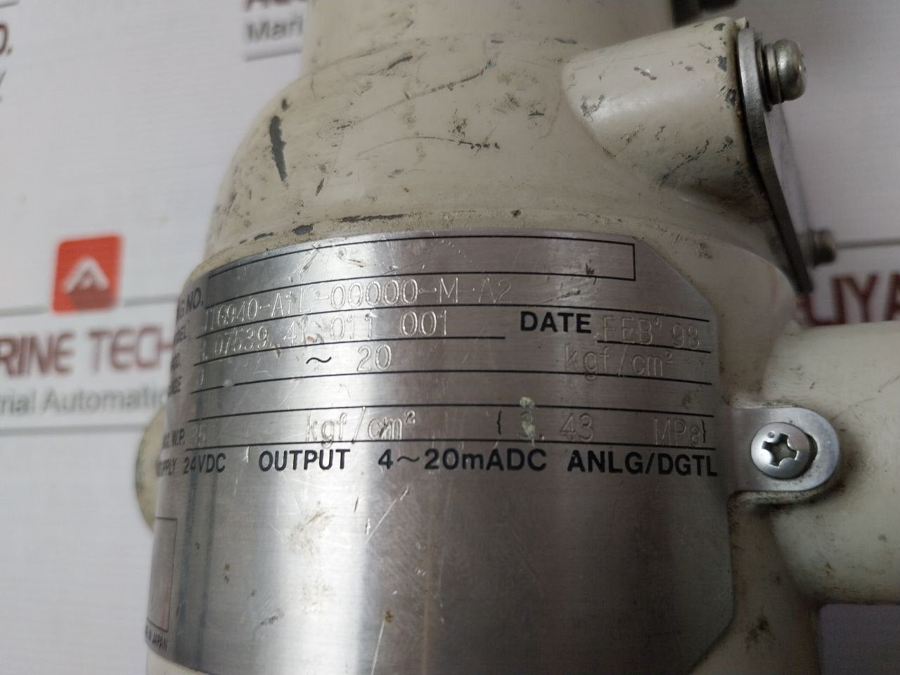 Yamatake-honeywell Jtg940-a1L-00000-m-a2 Transmitter 0-20 Kgf/Cm2 24Vdc Si