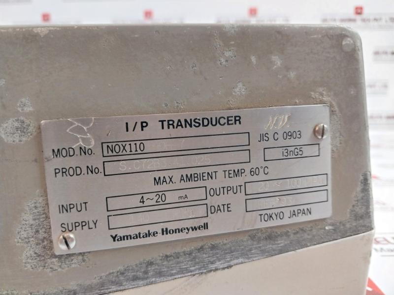 Yamatake-honeywell Kz03-1A Air Regulator 4-20 Ma Nox110-oh-7, 20-100 Kpa