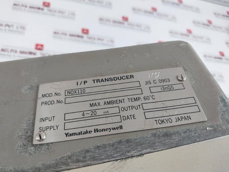 Yamatake-honeywell Kz03-1A Air Regulator 4-20 Ma Nox110-oh-7, 20-100 Kpa