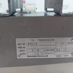 Yamatake-honeywell Nox110-ow-7 Transducer Air Regulator 4-20 Ma 0.2-1.0 Kg/Cm2