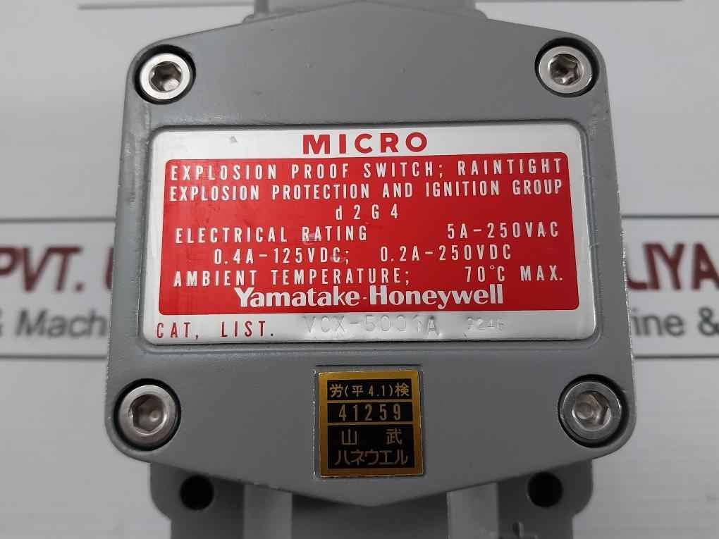 Yamatake-honeywell Vcx-5001A Micro Explosion Proof Switch D2G4