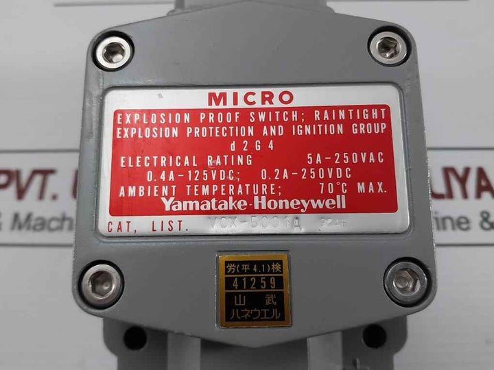 Yamatake-honeywell Vcx-5001A Micro Explosion Proof Switch D2G4