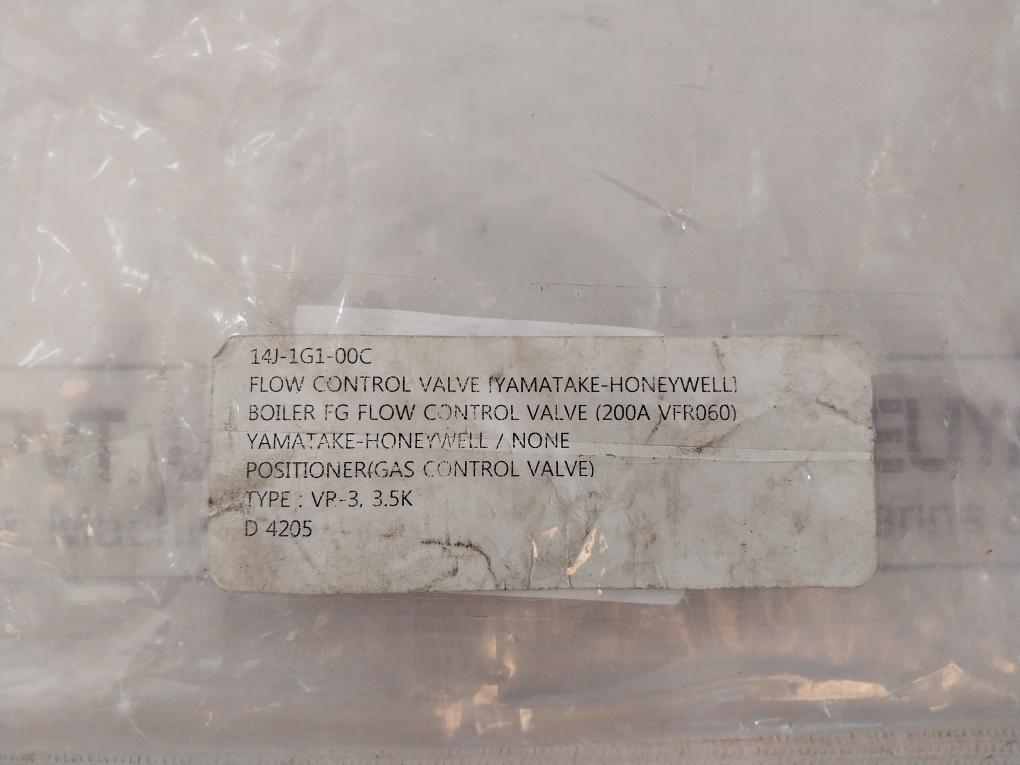 Yamatake-honeywell Vr-3,3.5K Flow Control Valve Positioner 0 To 6Kgf/Cm2