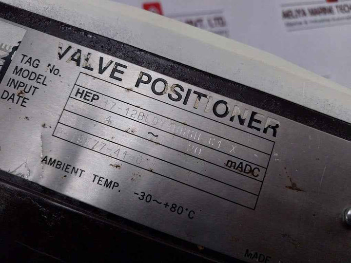 Yamatake 17-12Bldy1Rgsr-c1-x Valve Positioner W/ Air Regulator Kz03-2A 4-20Madc