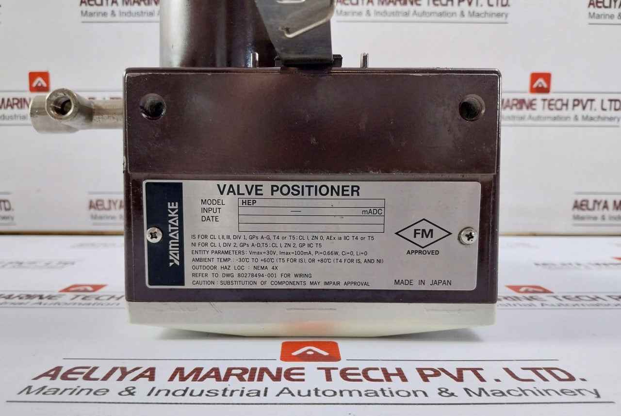 Yamatake Hep 19-13Berr2Rgsd-c2-x Valve Positioner 30V 100Ma 0.66W 4-20 Madc