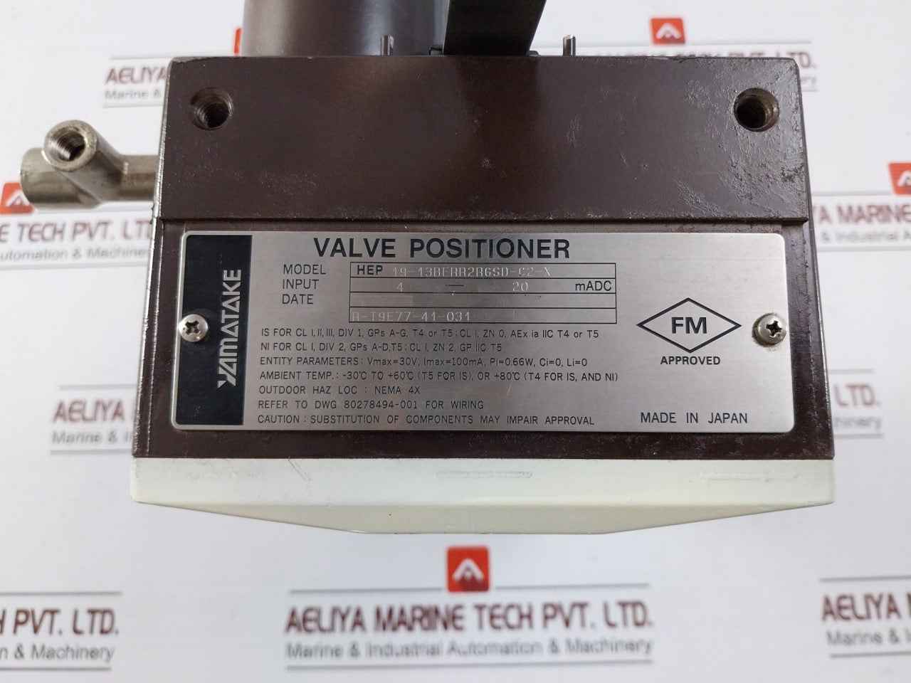 Yamatake Hep 19-13Berr2Rgsd-c2-x Valve Positioner 30V 100Ma 0.66W 4-20 Madc