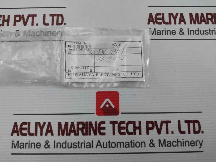 Yamatake Honeywell 2D77L-j Switch Unit