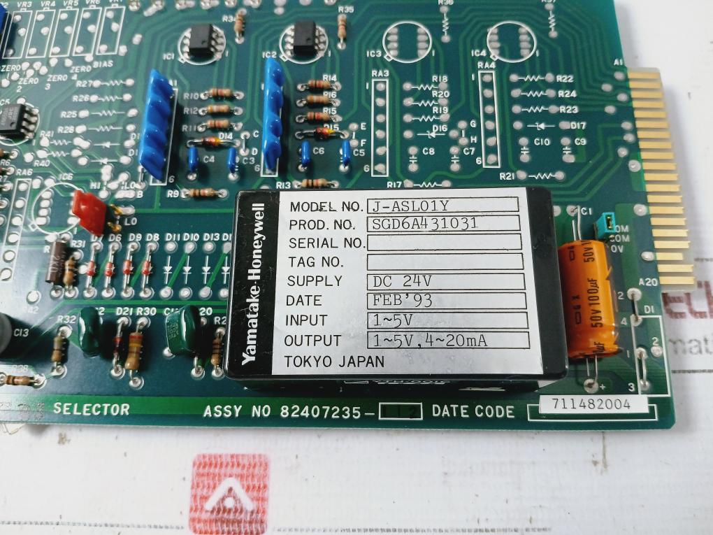 Yamatake Honeywell 82407235-112 Analog Signal Interface Board 4-20Ma